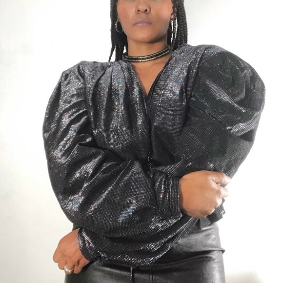 Vintage Jackets & Blazers - Rare Vintage Disco Sparkle Waist Tie Jacket